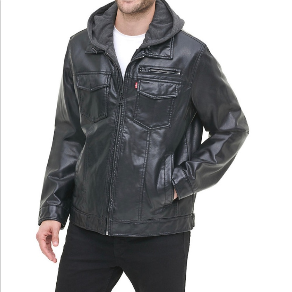 Men's Levi's® Faux Leather Sherpa-Lined Jacket